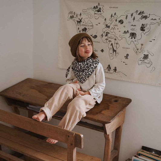 ROSE IN APRIL Swaddle - Leopard Print Natural