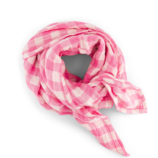 ROSE IN APRIL Swaddle - Pink/White Gingham