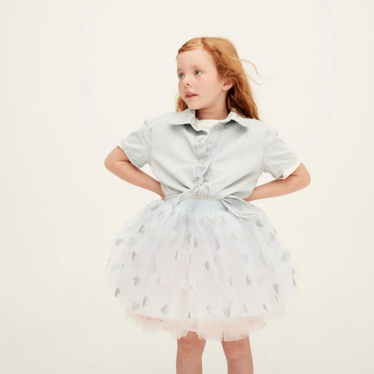 BOB & BLOSSOM Tutu Skirt - Blue Hearts