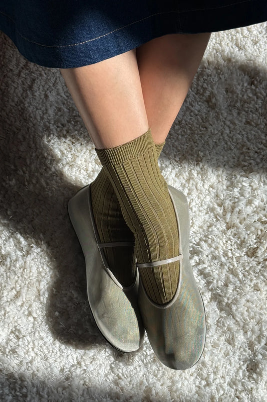 Le Bon Shoppe Her Socks - Olive