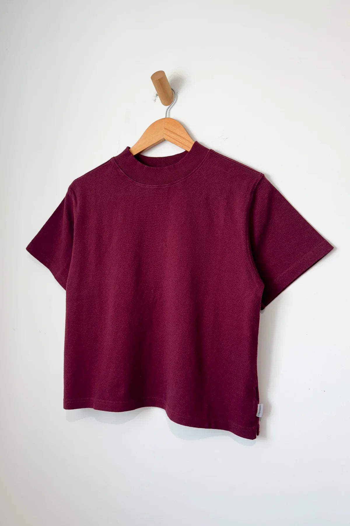 LE BON SHOPPE Sunset Mock Neck Tee - Cabernet