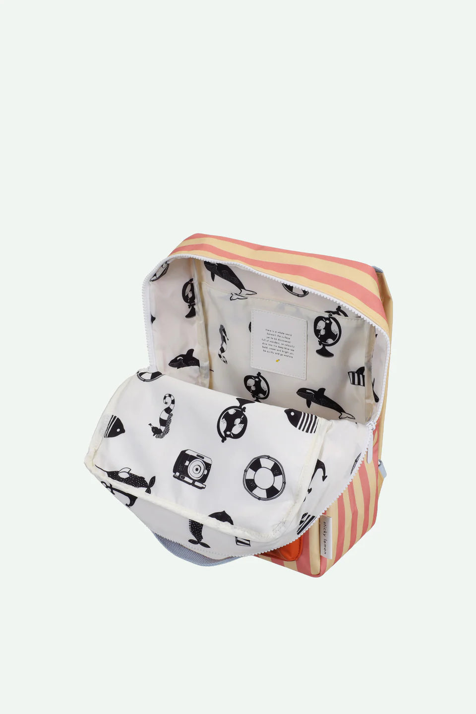 STICKY LEMON Backpack - Medium - Envelope Pink Stripes