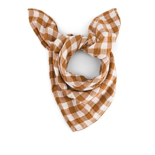 ROSE IN APRIL Swaddle - Caramel Gingham