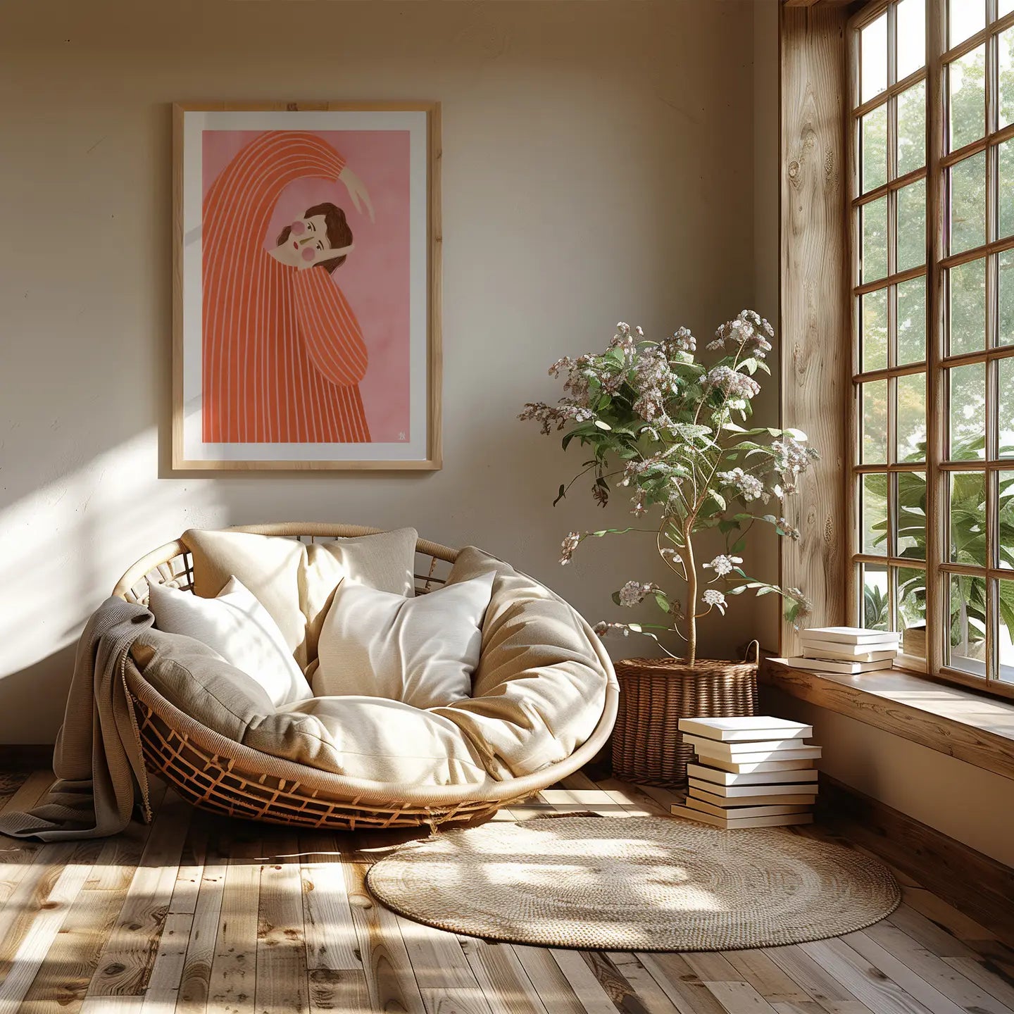 Bea Muller Print - The woman with the orange dress A3