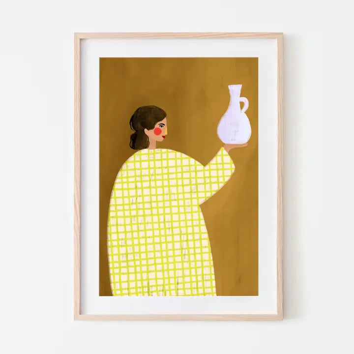 Bea Muller Print - The woman with the vase A3