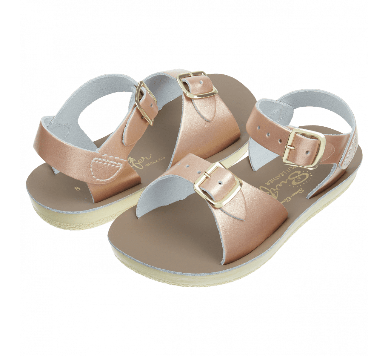Salt-Water sandals - Kids Surfers style in Rose Gold