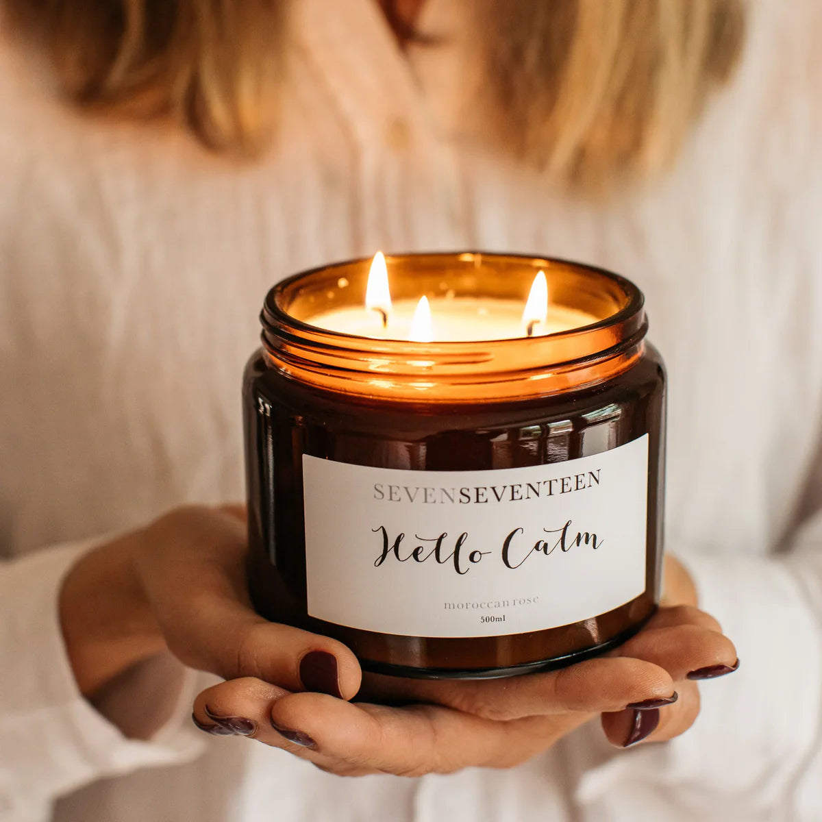 SEVENSEVENTEEN Large Candle - Hello Calm/Moroccan Rose
