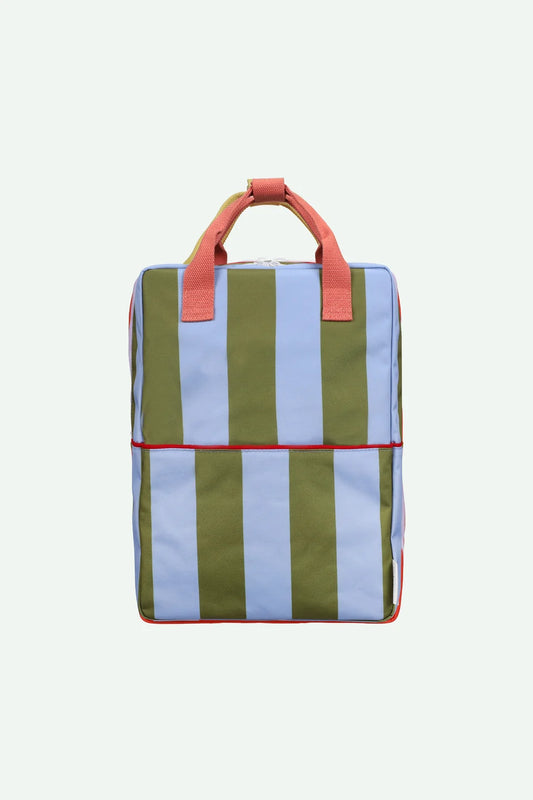 STICKY LEMON Backpack - Large - Stripes -  tickling grass + cloud blue