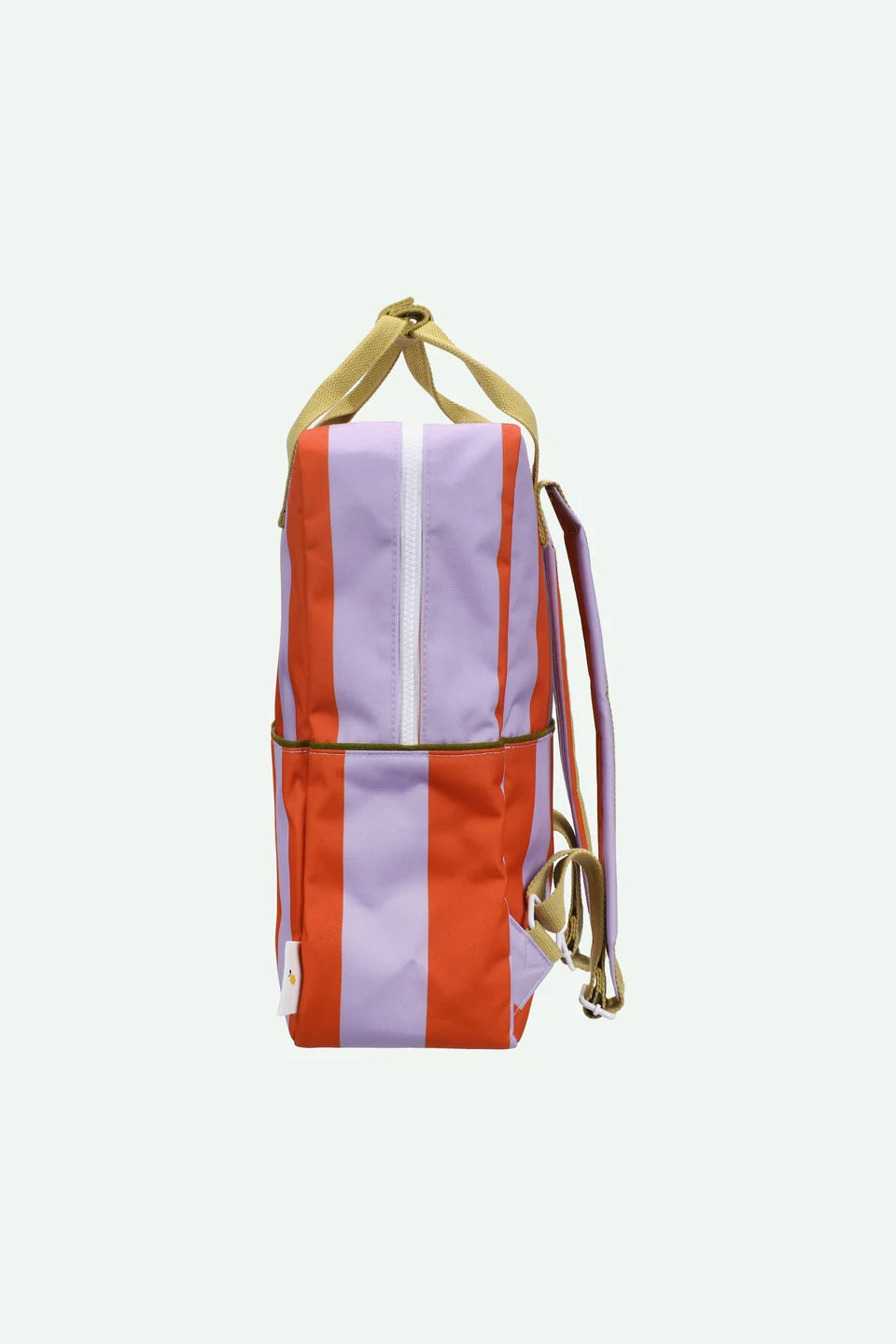 STICKY LEMON Backpack - Large - Stripes -  campfire orange + dewy lilac