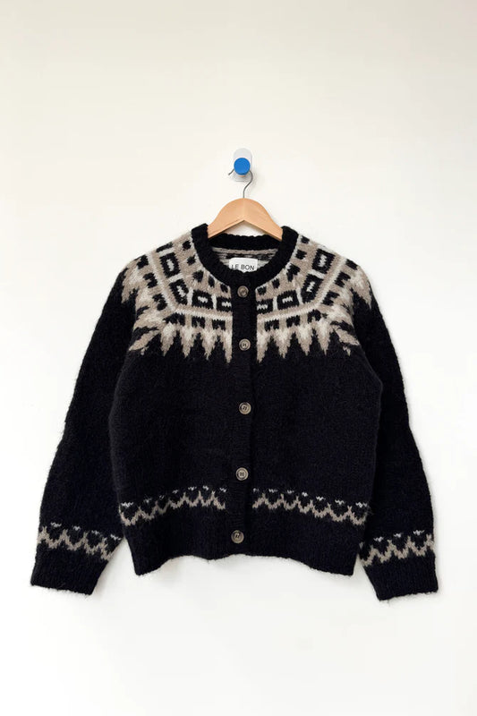 LE BON SHOPPE Alpaca Cabin Cardigan - Black