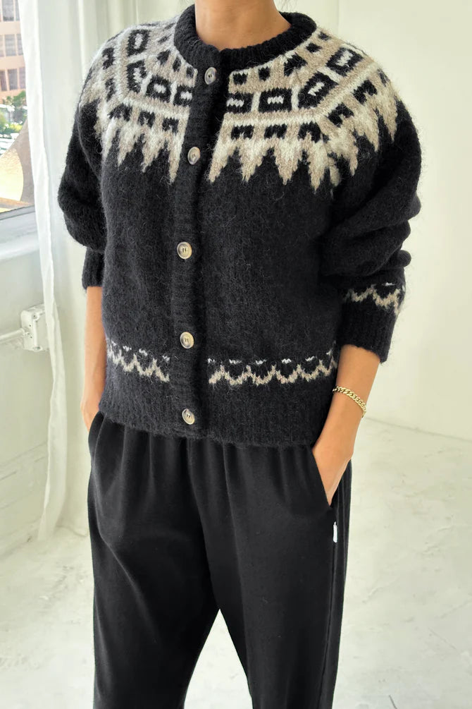 LE BON SHOPPE Alpaca Cabin Cardigan - Black