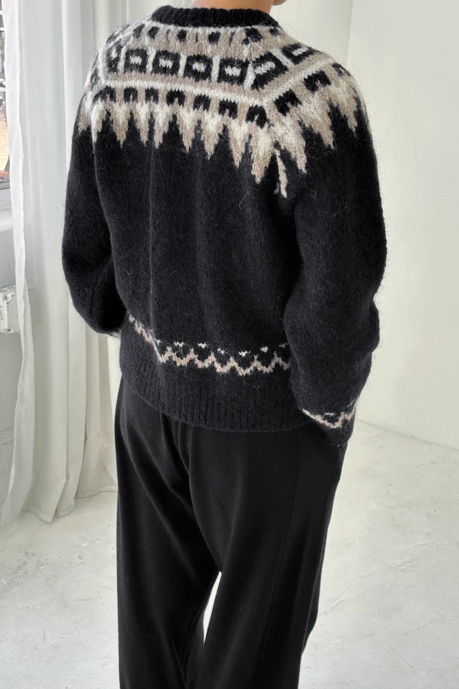 LE BON SHOPPE Alpaca Cabin Cardigan - Black