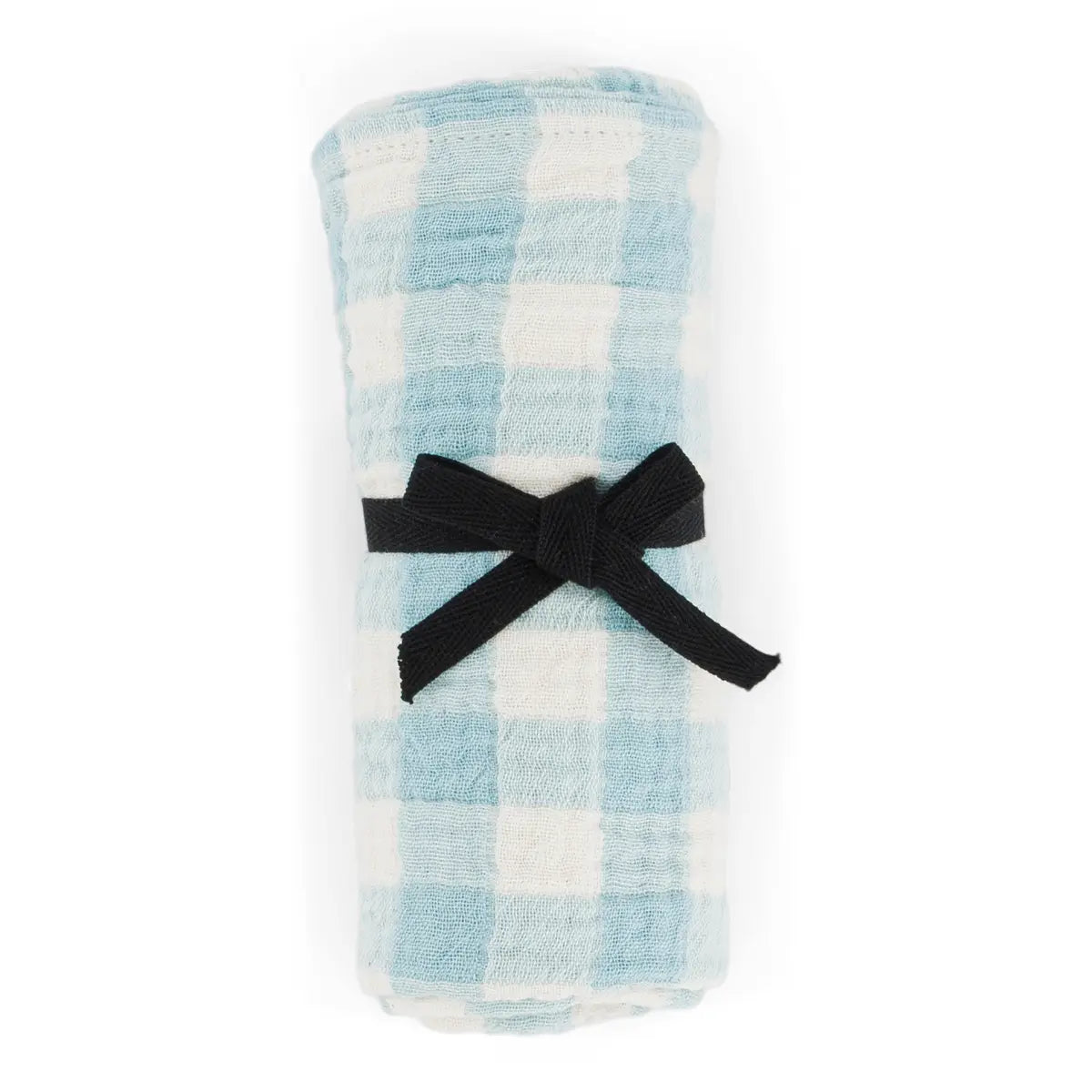 ROSE IN APRIL Swaddle - Blue/Cream Gingham