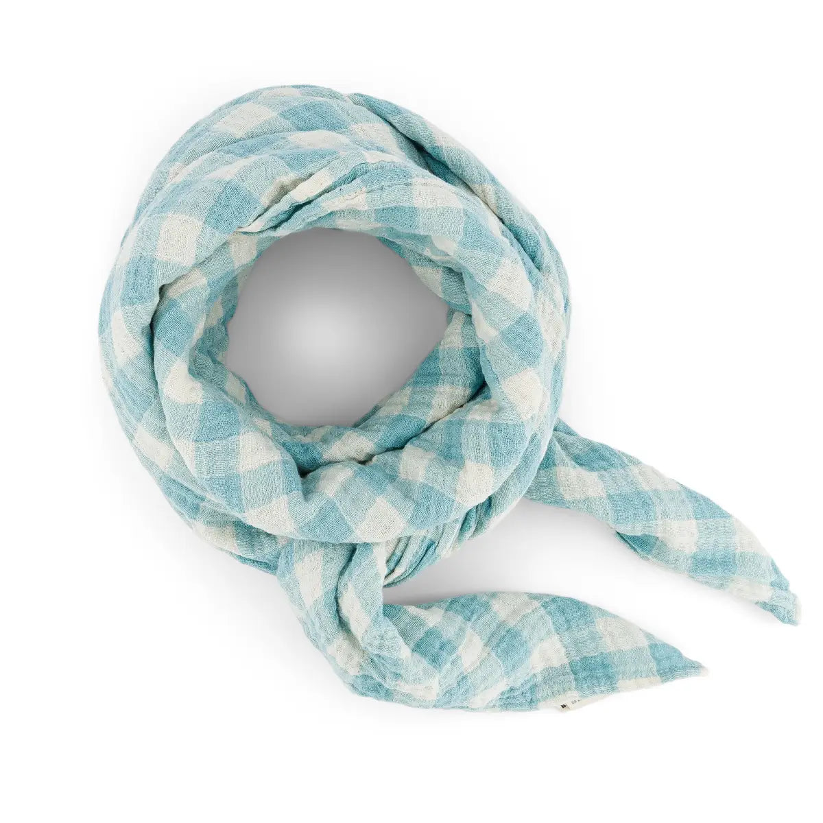ROSE IN APRIL Swaddle - Blue/Cream Gingham