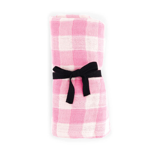 ROSE IN APRIL Swaddle - Pink/White Gingham