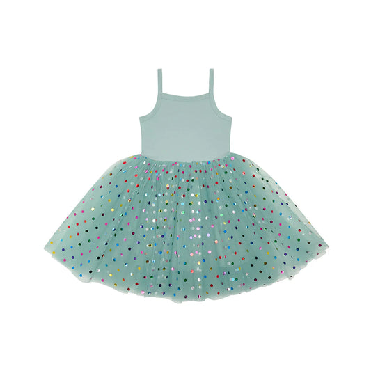 BOB & BLOSSOM Tutu Dress - Turquoise Spot Dress
