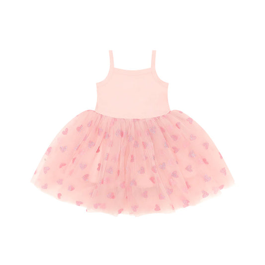 BOB & BLOSSOM Tutu Dress - Pink/Pink Hearts