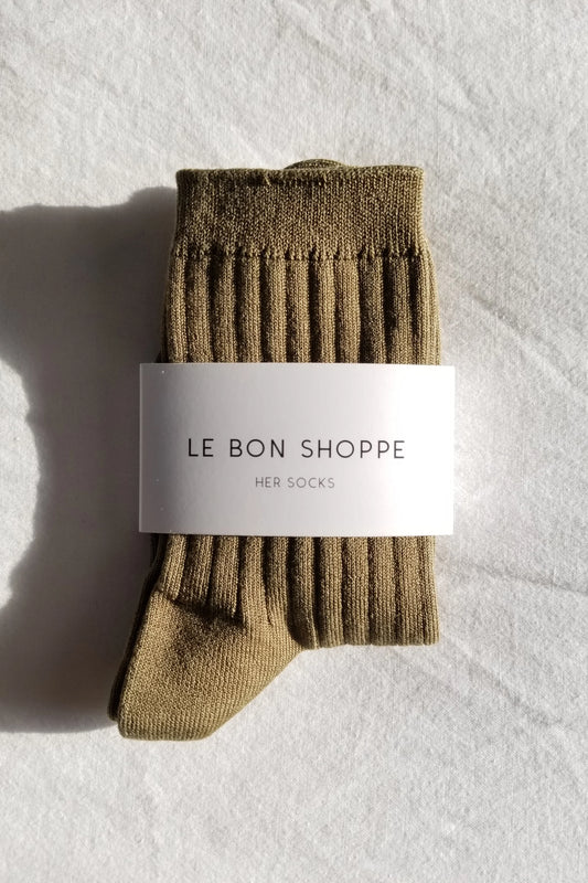 Le Bon Shoppe Her Socks - Olive