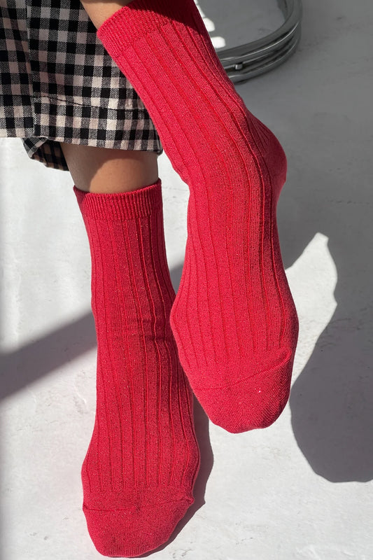 Le Bon Shoppe Her Socks - Ruby Glitter