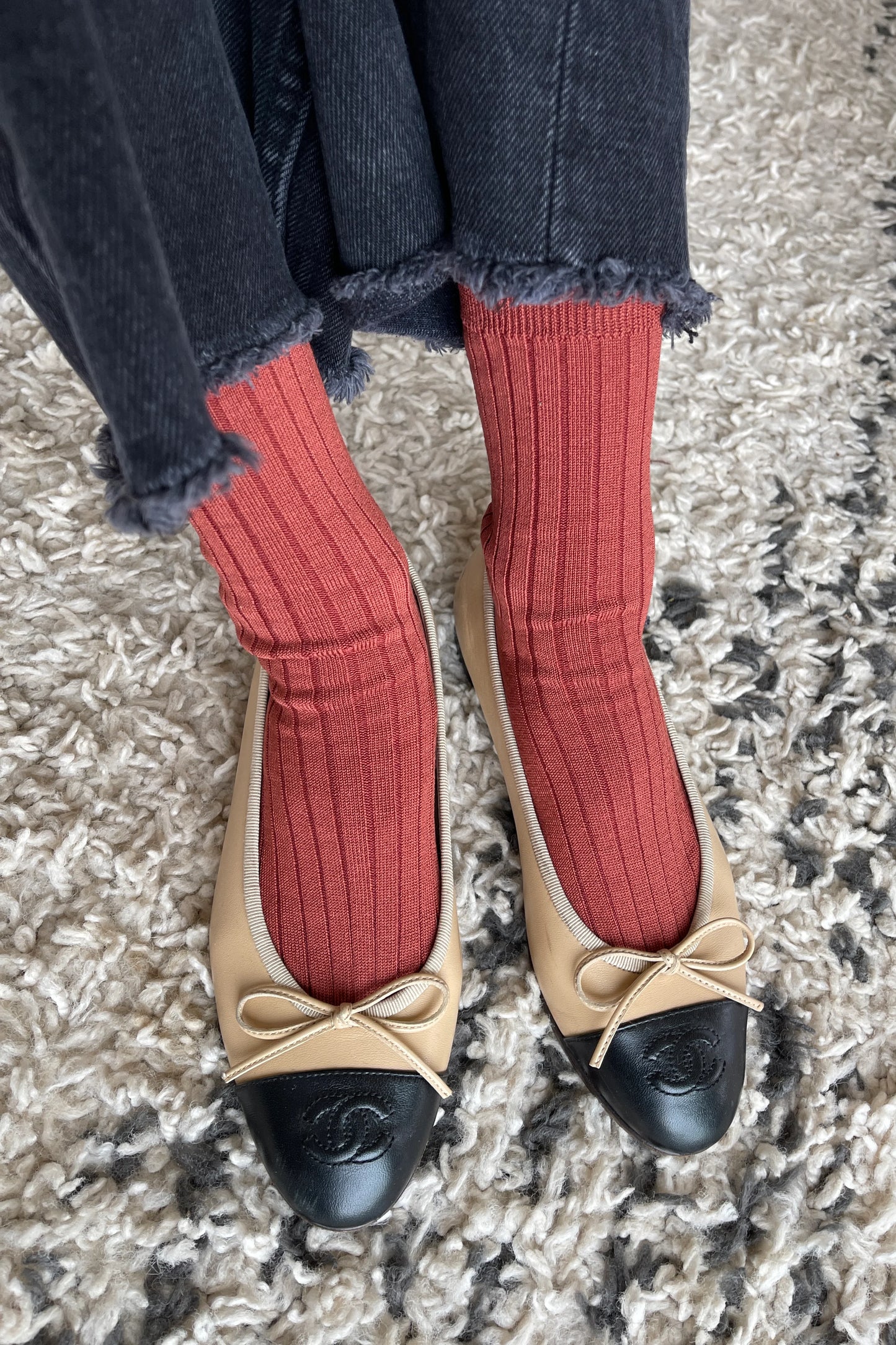 Le Bon Shoppe Her Socks - Terracotta