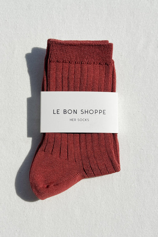 Le Bon Shoppe Her Socks - Terracotta