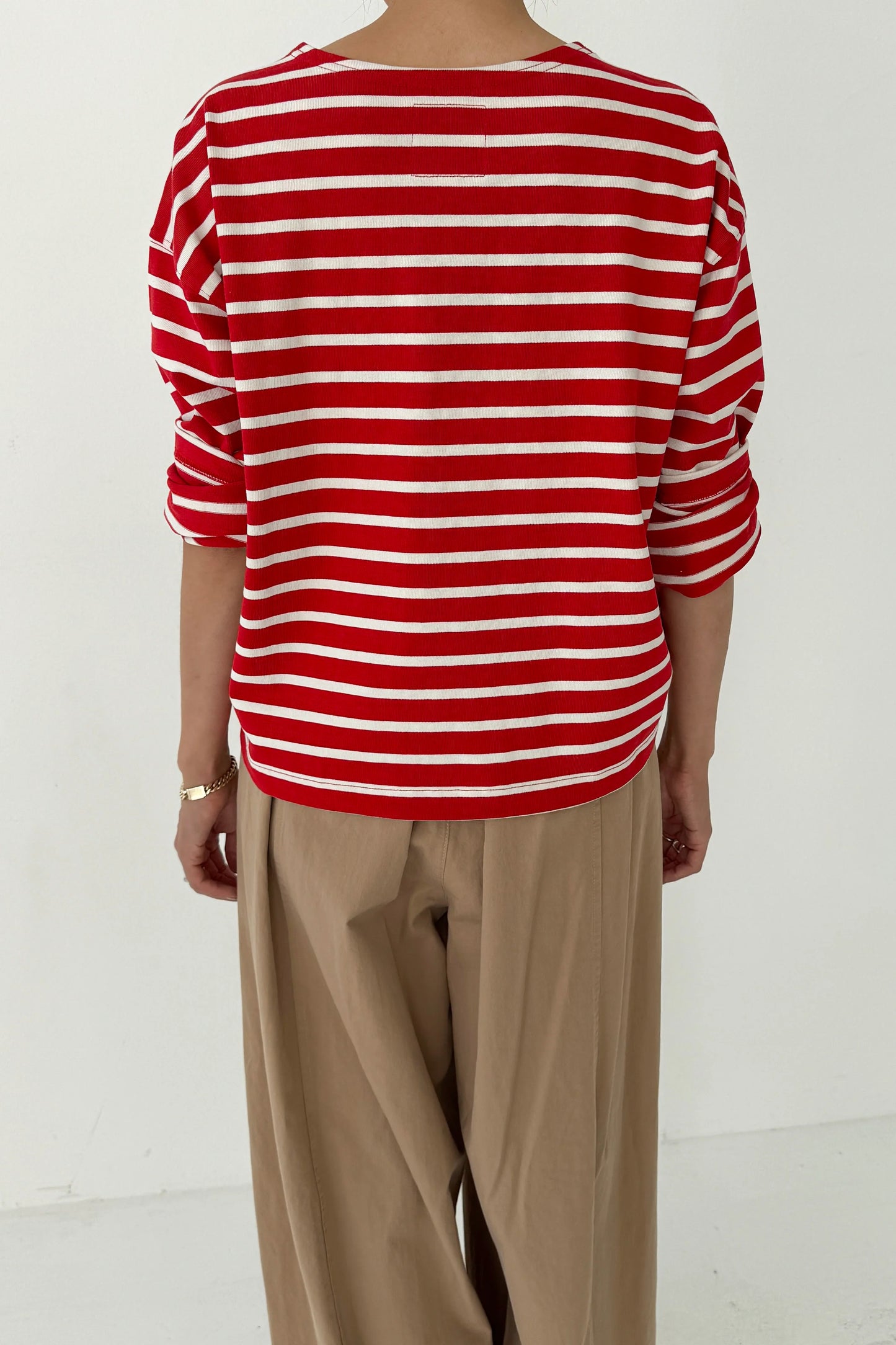 LE BON SHOPPE Sailor Top - White Stripe On Red