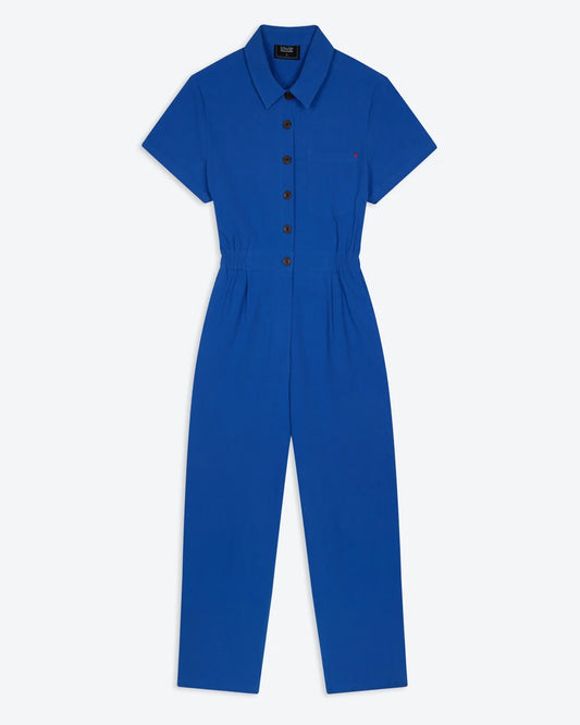 Lowie Cobalt Cotton Linen Boilersuit