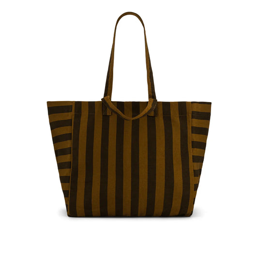 ROSE IN APRIL Tote Bag - Cumin/Black Stripes