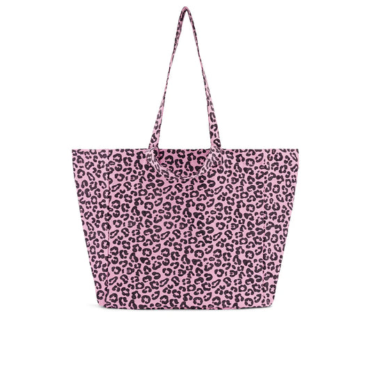 ROSE IN APRIL Tote Bag - Bubble Gum Pink Leopard