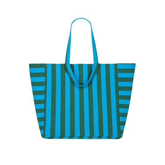 ROSE IN APRIL Tote Bag - Green/Turq Stripes (Copy)