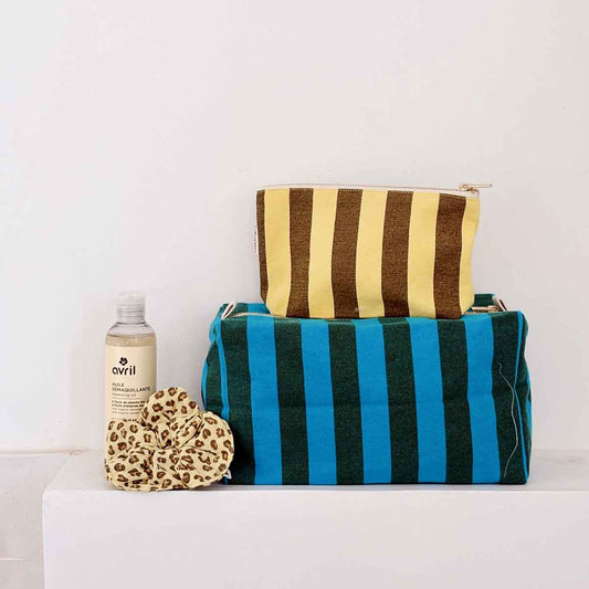 ROSE IN APRIL Wash Bag - Green/Turq
