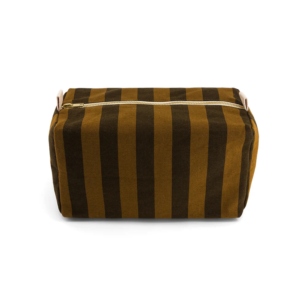 ROSE IN APRIL Wash Bag - Cumin/Black Stripes