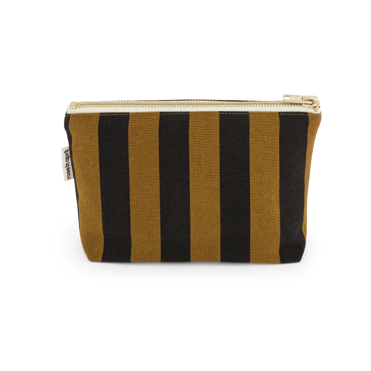 ROSE IN APRIL Small Bag - Black/Tan Stripes