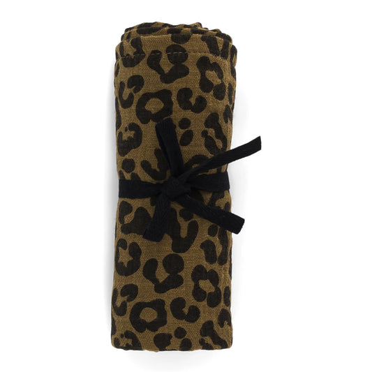ROSE IN APRIL Swaddle - Leopard Print Caramel