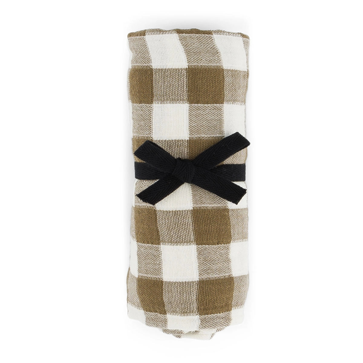 ROSE IN APRIL Swaddle - Olive/Cream Gingham
