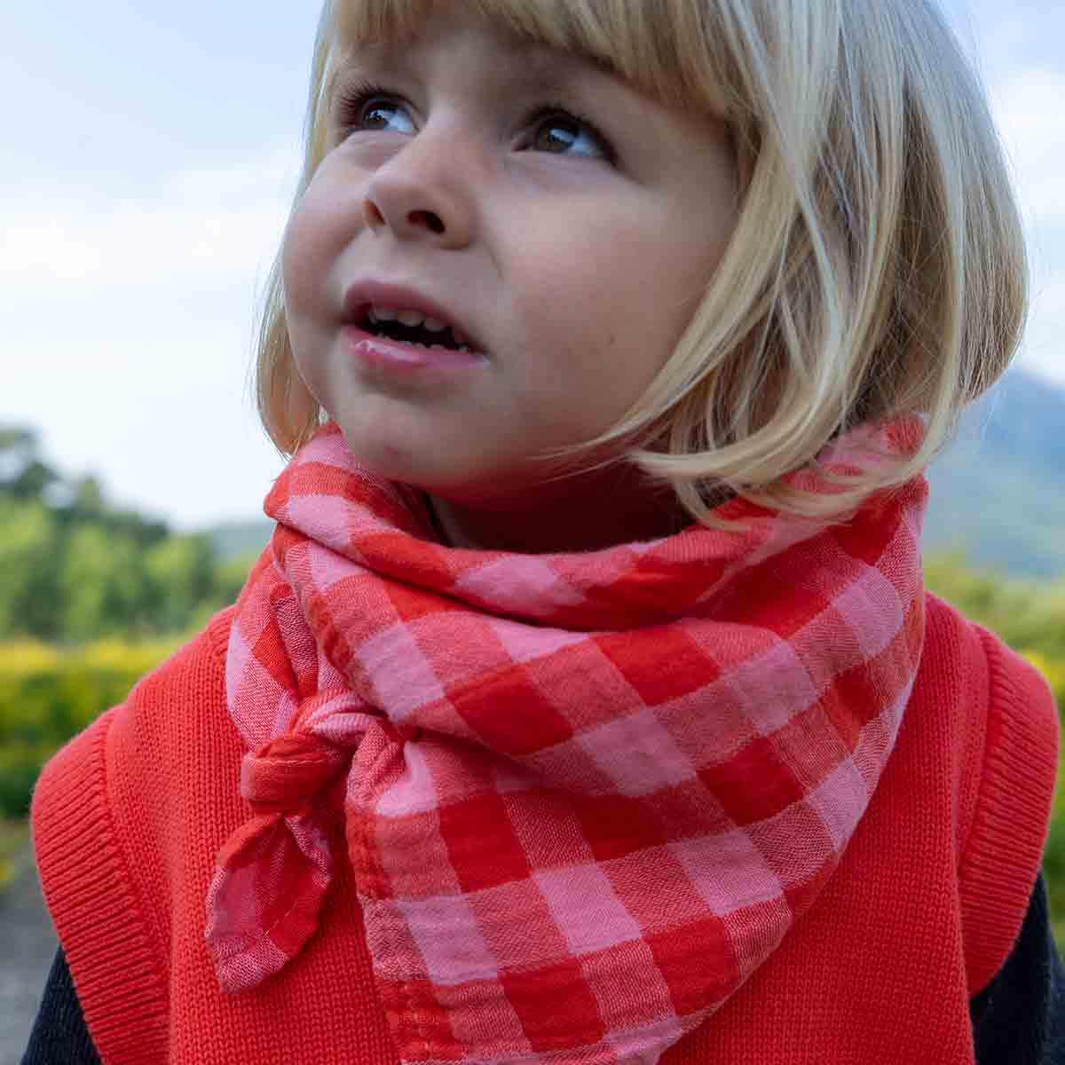 ROSE IN APRIL Swaddle - Red/Pink Gingham