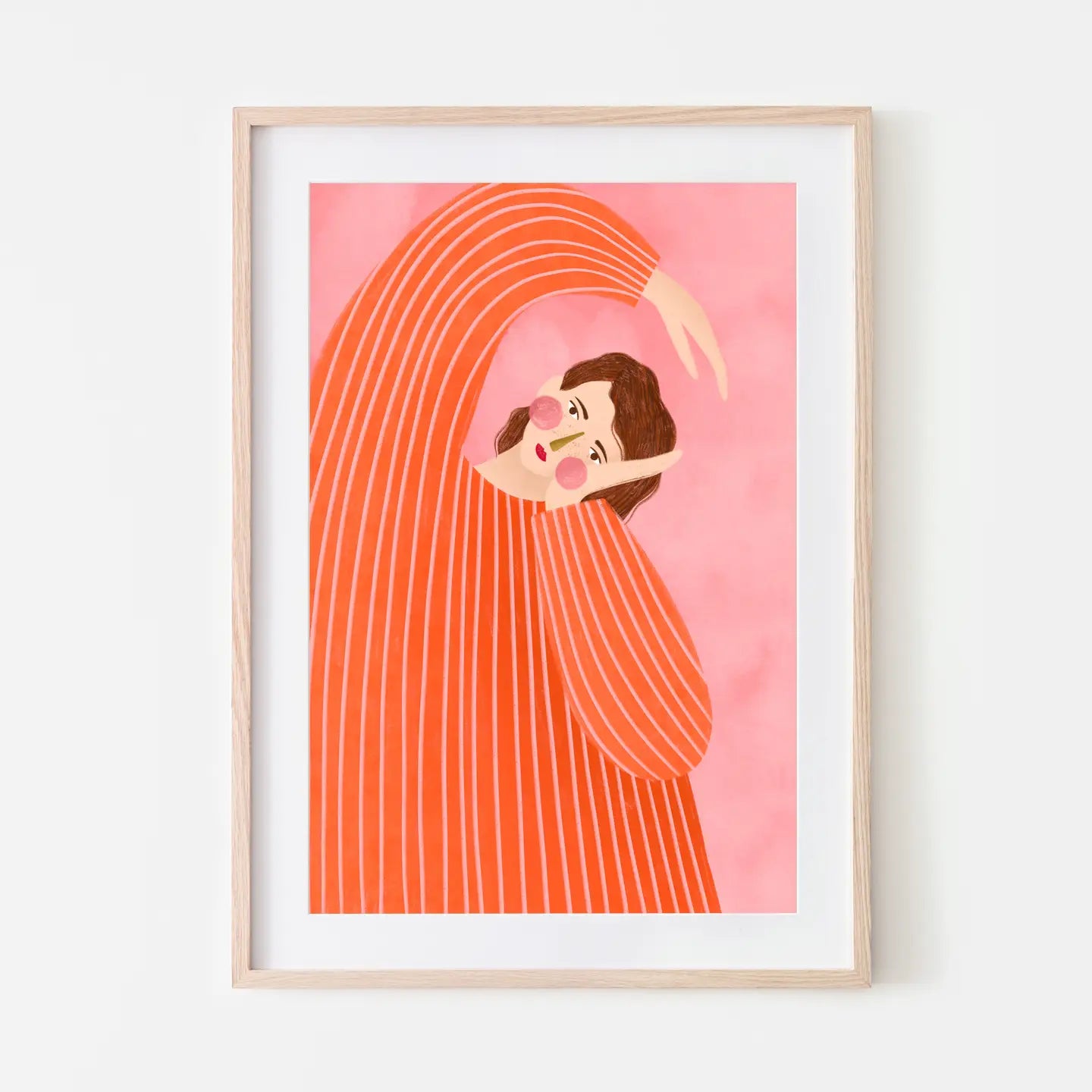 Bea Muller Print - The woman with the orange dress A3