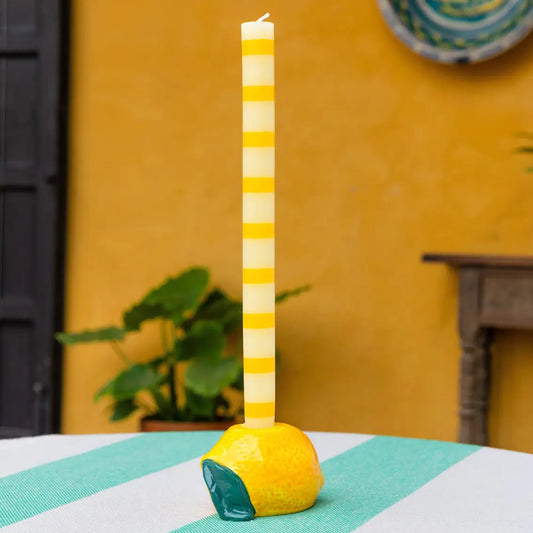 Candle Stick - Yellow Stripes